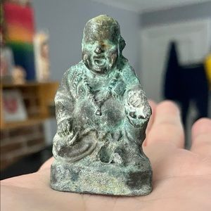 Vintage Brass Laughing Buddha Incense holder